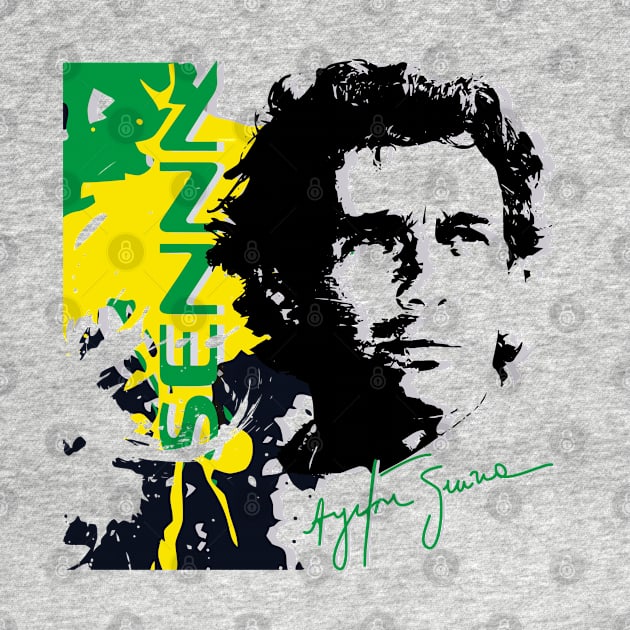 Ayrton Senna - Formula 1 by funkymonkeytees